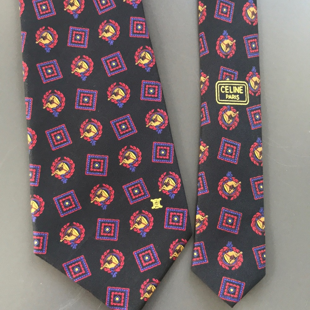 CELINE 100% silk men’s necktie
